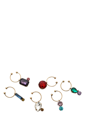 Jeweled Wine Charms, Set of 6